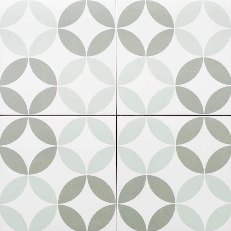 Twinkle 9x9 Matte Porcelain Encaustic Tile - Floor, Wall, Backsplash