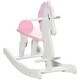 preview thumbnail 1 of 3, Toddler Rocking Horse with Pink Hair, Handles, Backrest, and Space-Saving Mini Design, Ages 1-3 Pink