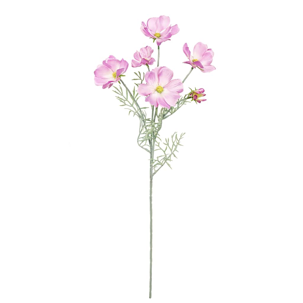 Set of 6 Lavender Artificial Cosmos Flower Stem Spray 24in - 24" L x 6" W x 6" DP