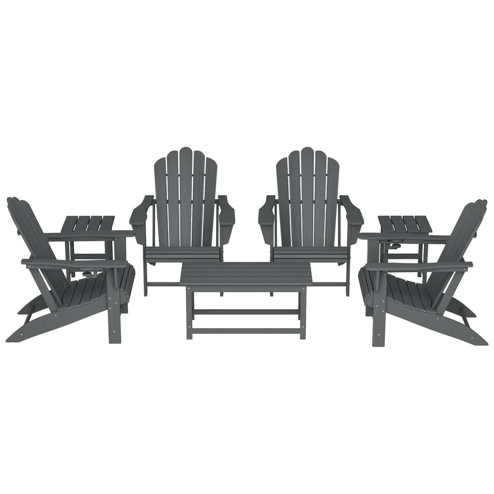Aderson Outdoor Poly Adirondack Conversation Lounge 7-Piece Set