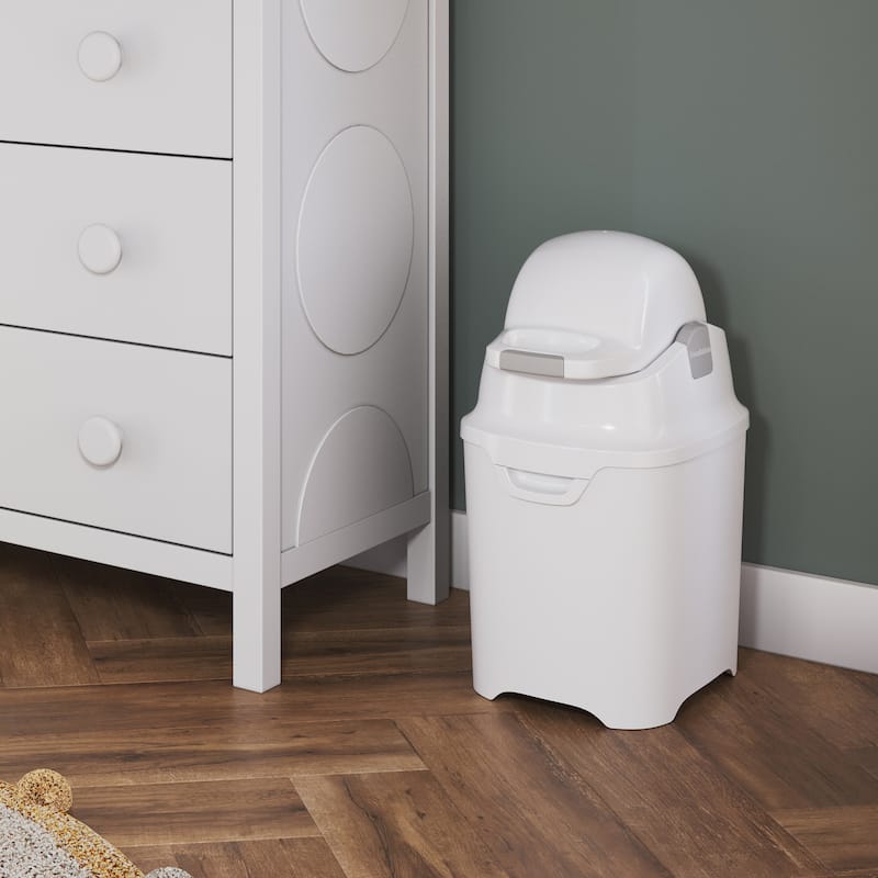 Foundations Mini Diaper Pail - White