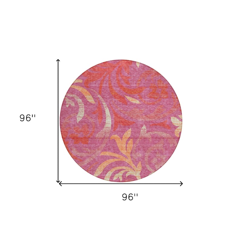 HomeRoots Floral Transitional Rectangle Outdoor Rug