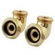 preview thumbnail 3 of 2, Kingston Brass Polished Brass Vintage Solid Brass Modified Swing Arm L Polished Brass
