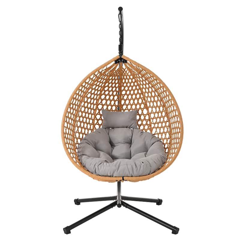 Wicker Hanging Egg Chair for Indoor and Outdoor Relaxation