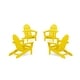 preview thumbnail 14 of 14, POLYWOOD 4-Piece Classic Adirondack Conversation Set Lemon