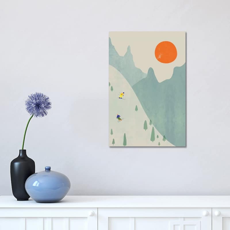 iCanvas "Ski Set Ii" by Flatowl Canvas Print - 18x12x1.5