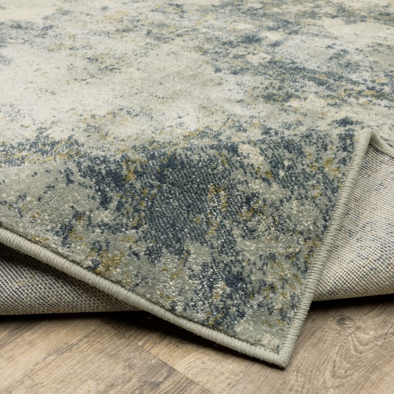 Style Haven Bassel Distressed Abstract Beige/ Teal Indoor Area Rug