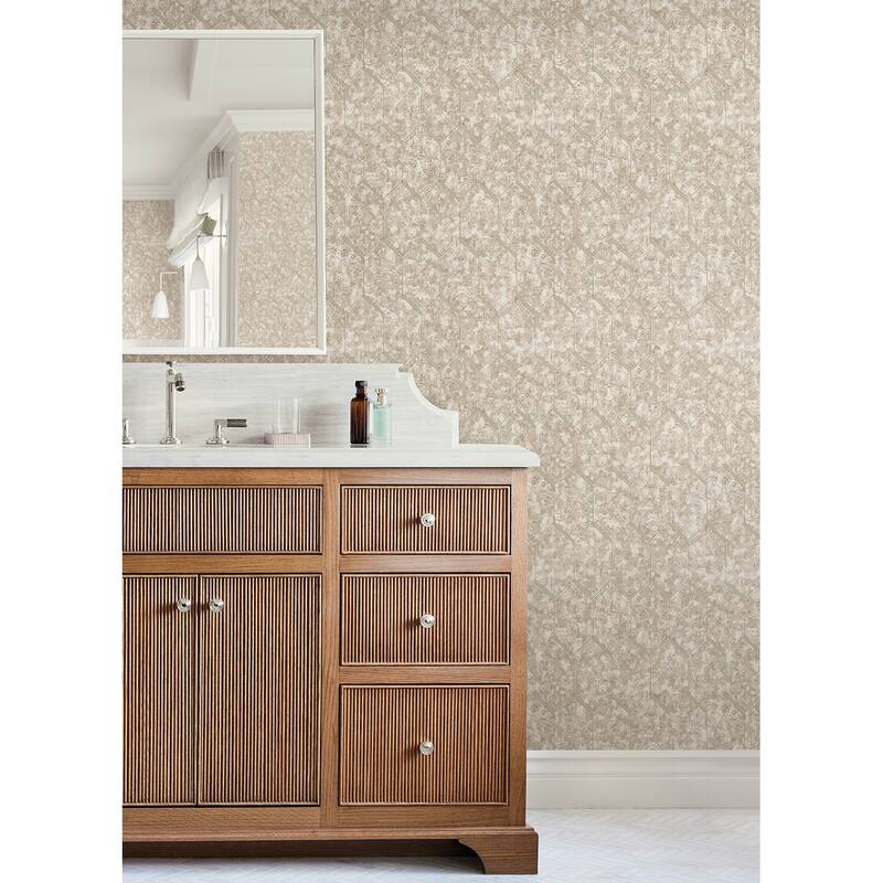 Advantage Limestone Beige Tile Wallpaper