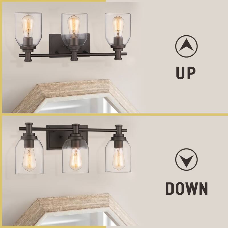 3-light Bathroom Vanity Light, Bathroom Over Sink Lighting - 21.3 x 9.2 x 7 inches