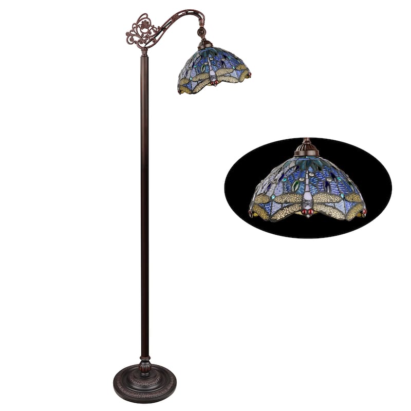 Dragonfly Style 1 Light Floor Lamp - 61.9 inches High