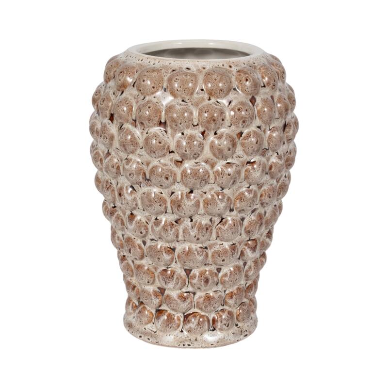 Sagebrook Home Ceramic Essence, Brown, Novelty - Unique Decorative Vase for a Modern Home