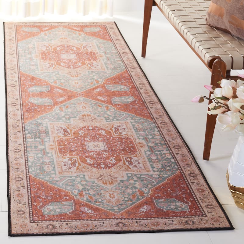 SAFAVIEH Tucson Machine Washable Slip Resistant Dessa Traditional Rug