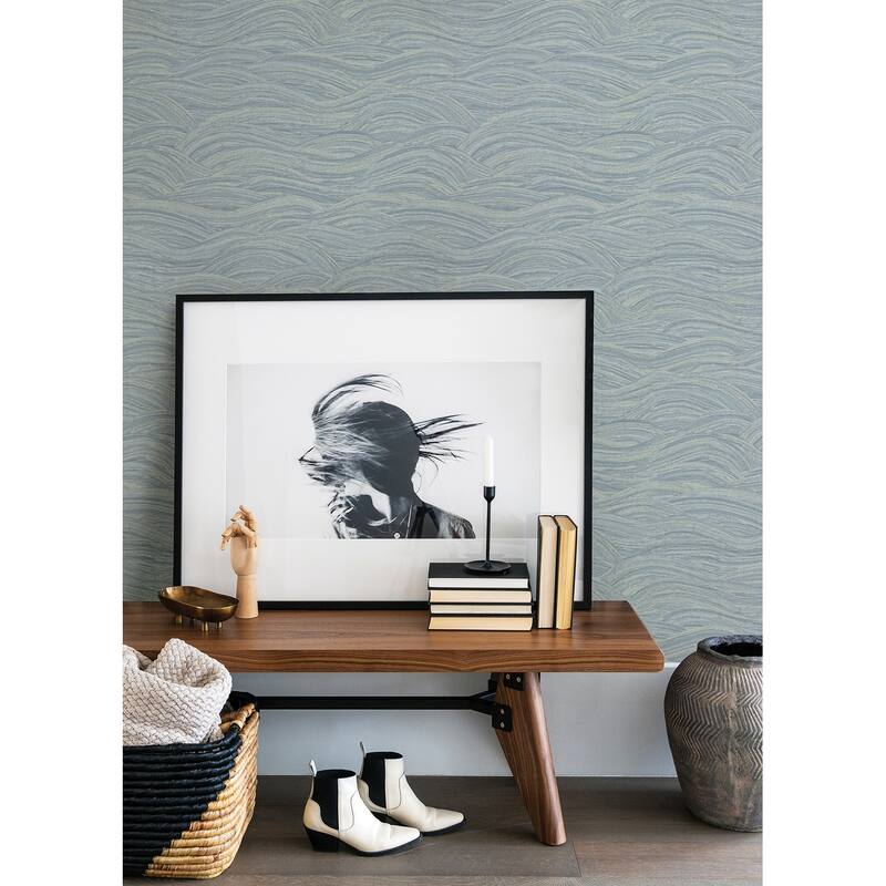 A-Street Prints Shuang Coral Handmade Grasscloth Wallpaper