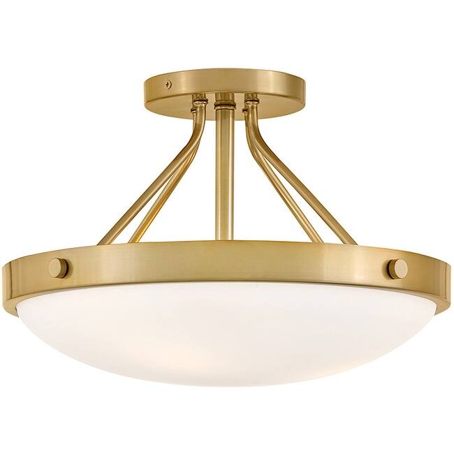 Lark 84363 Gus 3 Light 15" Wide Semi-Flush Ceiling Fixture - Gold