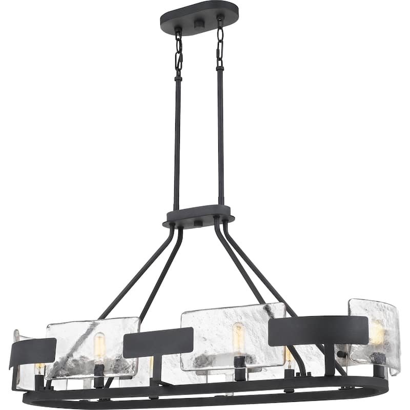 Stratum 6-Light Island Chandelier in Royal Ebony - Royal Ebony
