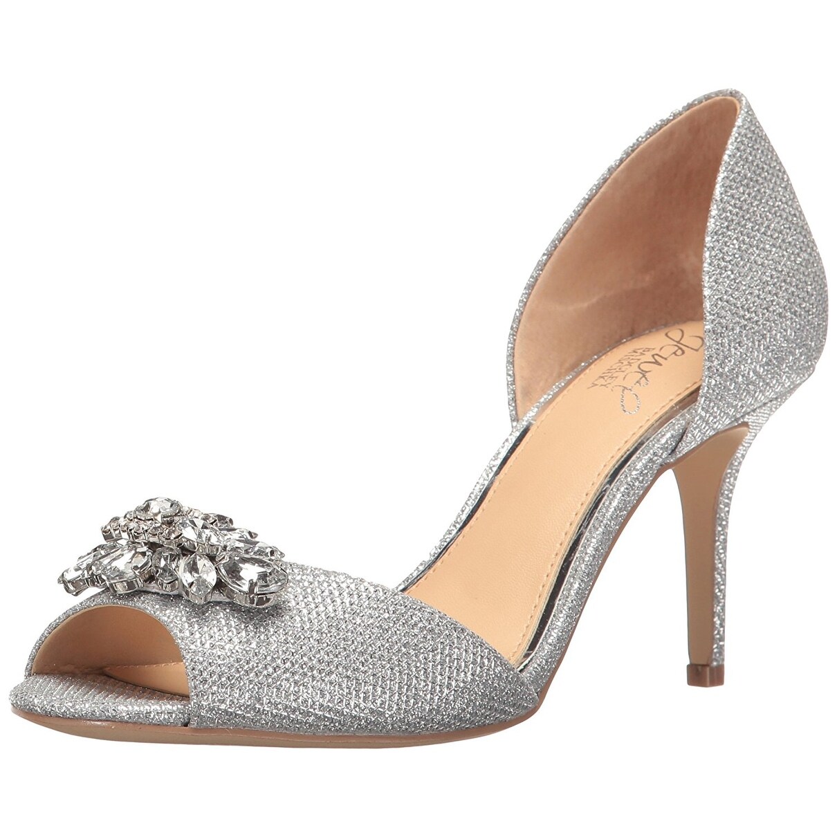 badgley mischka silver shoes