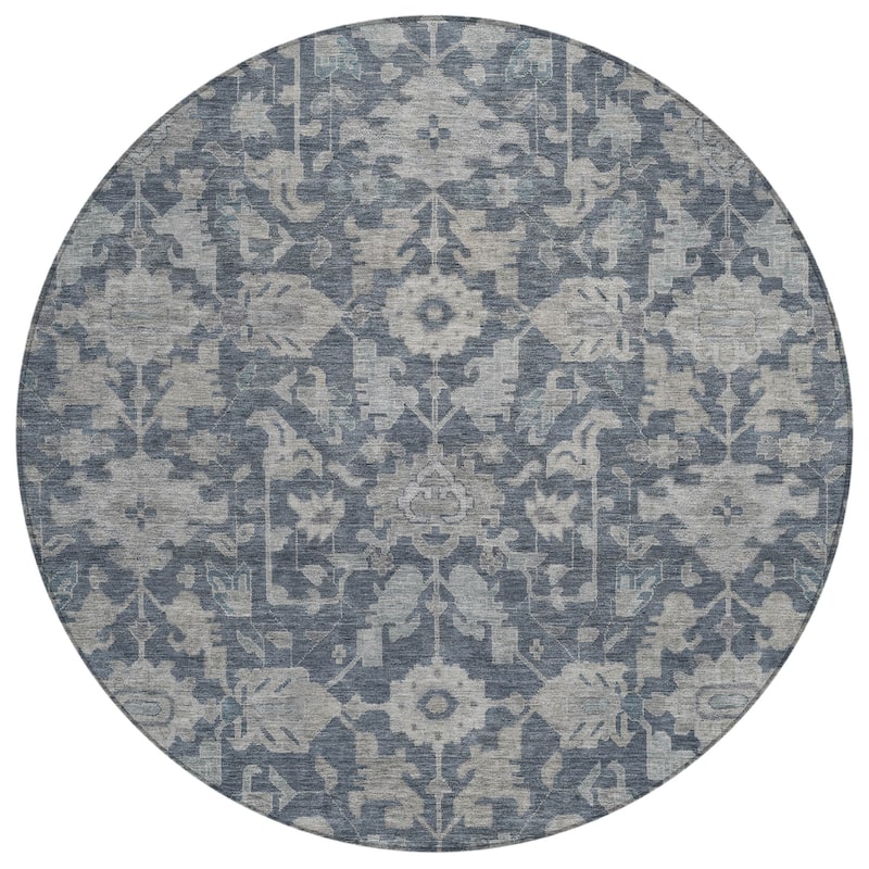 Machine Washable Indoor/ Outdoor Casual Traditional Chantille Rug