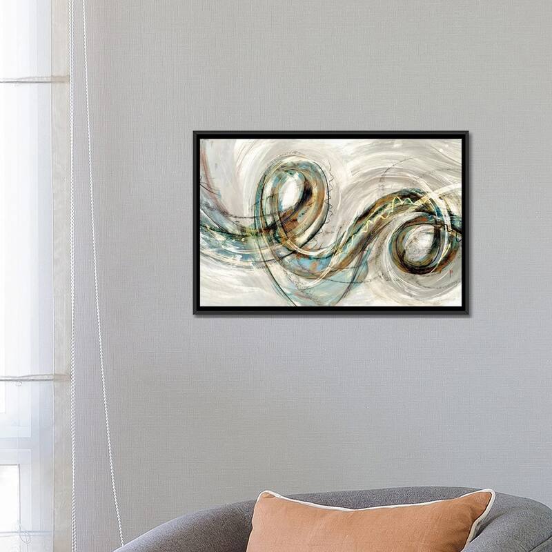 iCanvas "Swirly Whirly II" by PI Studio Framed Canvas Print
