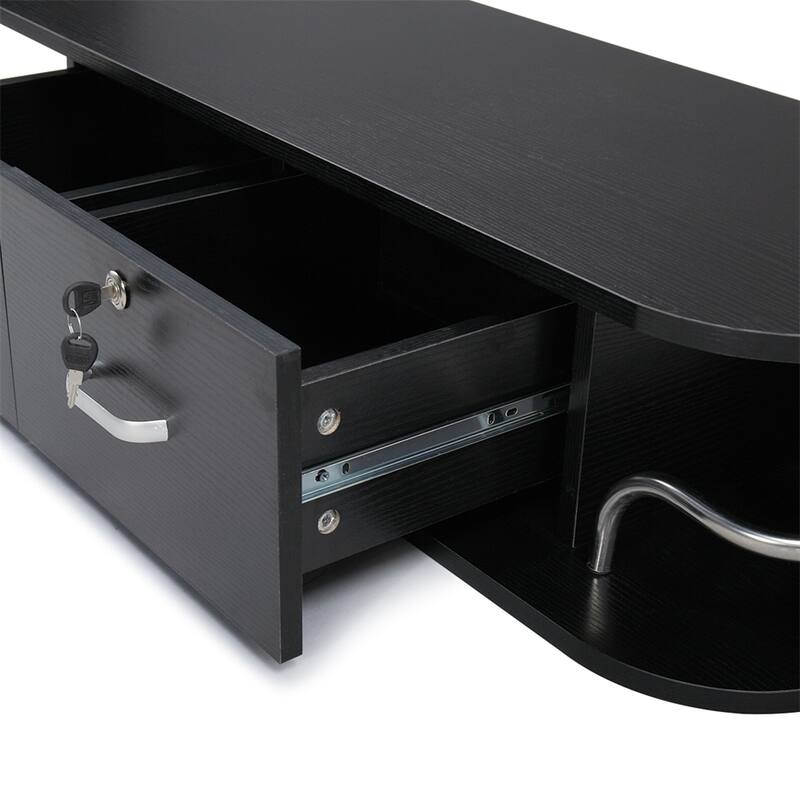 Wall-Mounted Styling Station,Hair Salon Locking Cabinet with Drawers