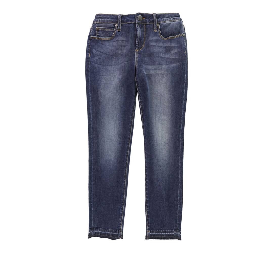 Articles of Society Womens Frayed Hem Skinny Fit Jeans, Blue, 26