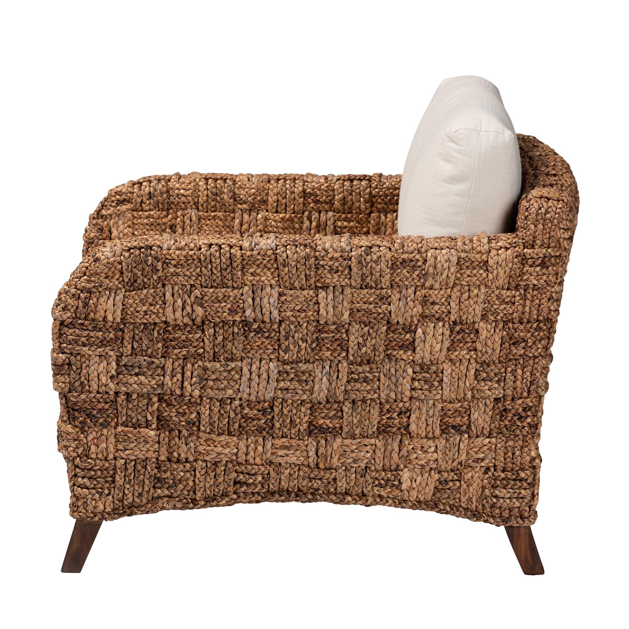 bali & pari Vevina Modern Bohemian Dark Brown Mahogany Wood and