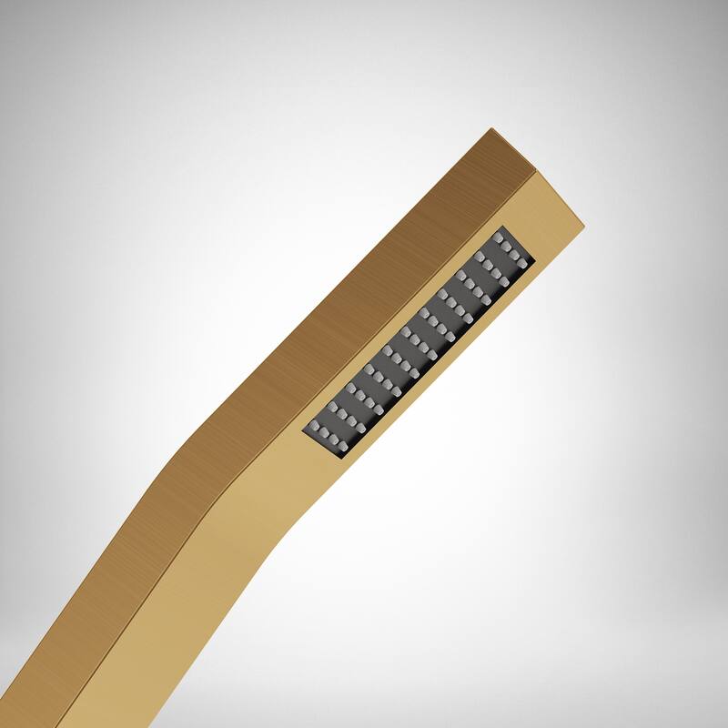 Modern Deck Mounted Bathtub Faucet Set with Diverter And Handheld Sprayer