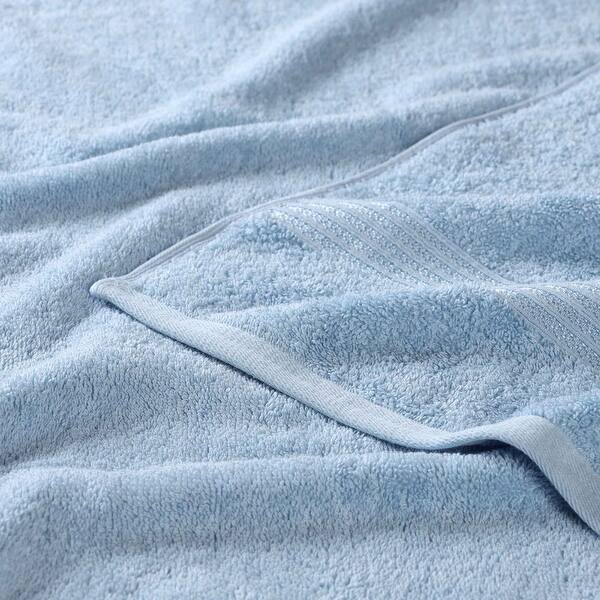 Superior Heritage Egyptian Cotton Absorbent Bath Towel Set of 4 - Light Blue