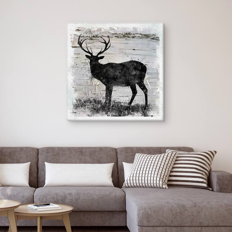 Birchbark Deer by Carol Robinson Canvas Art Print