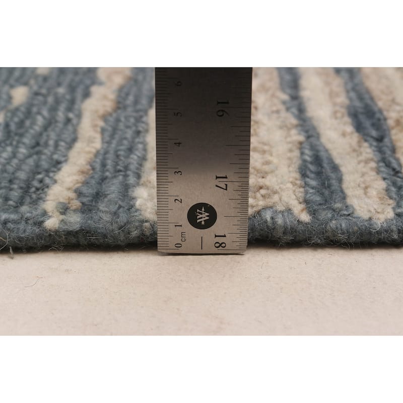 ECARPETGALLERY Hand-knotted Tangier Grey Wool Rug - 7'10 x 9'10