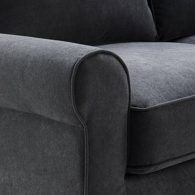 Serta Copenhagen 73" Sofa Couch for Two People, Pillowed Back Cushions and Rounded Arms, Durable Modern Upholstered Fabric
