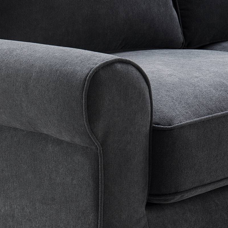 Serta Copenhagen 73" Sofa Couch for Two People, Pillowed Back Cushions and Rounded Arms, Durable Modern Upholstered Fabric