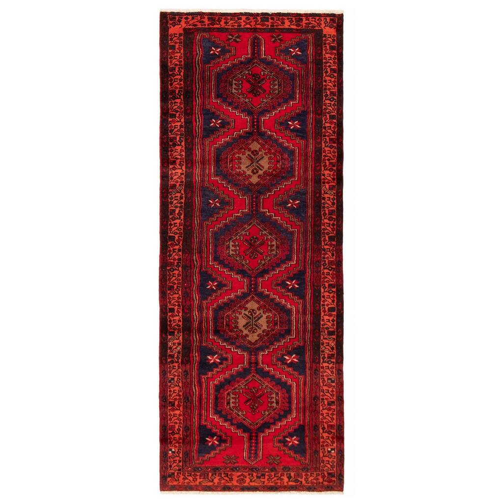 ECARPETGALLERY Hand-knotted Andelz Red Wool Rug - 3'7 x 9'4