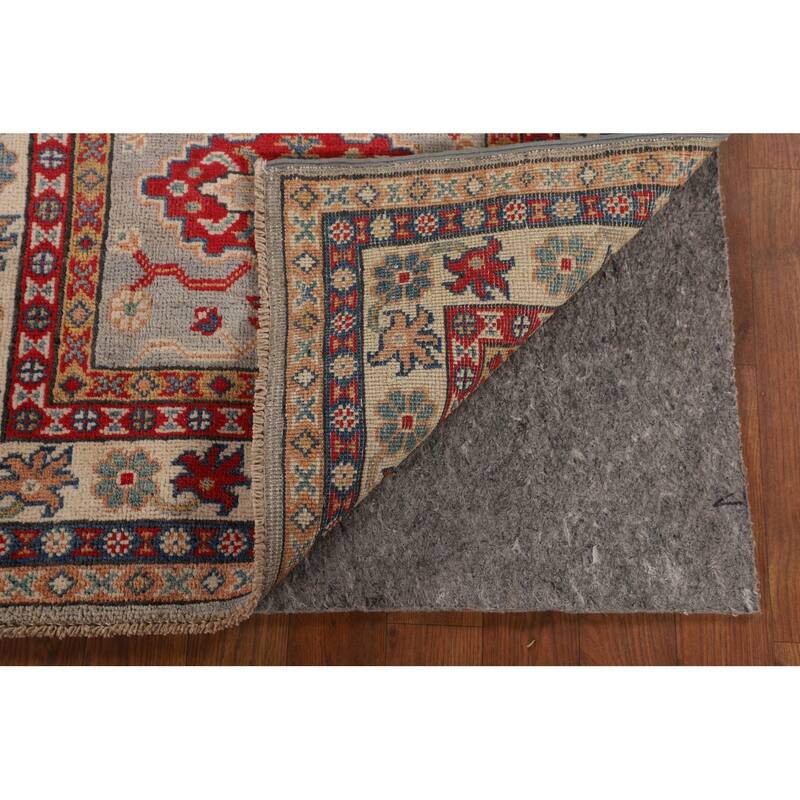 Geometric Kazak Accent Rug Bedroom Hand-Knotted Wool Carpet - 2'9" x 4'1"