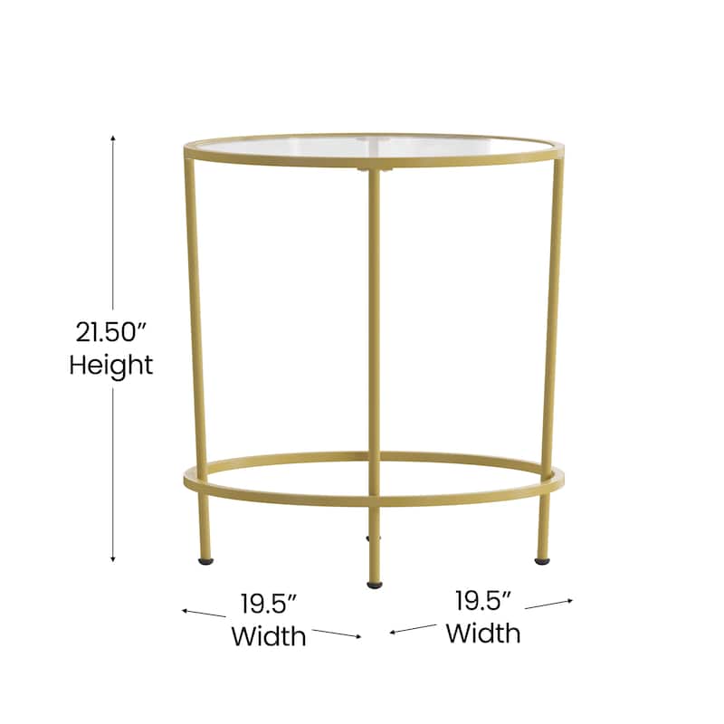 Signature Design by Ashley Coylin End Table - Tempered Glass Table