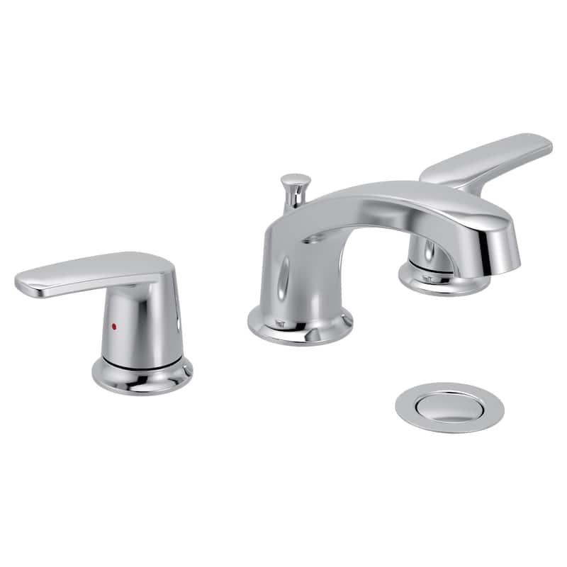 Moen 499545 Chateau 1.2 GPM Widespread Bathroom Faucet with Pop-Up - Polished Chrome - Polished Chrome