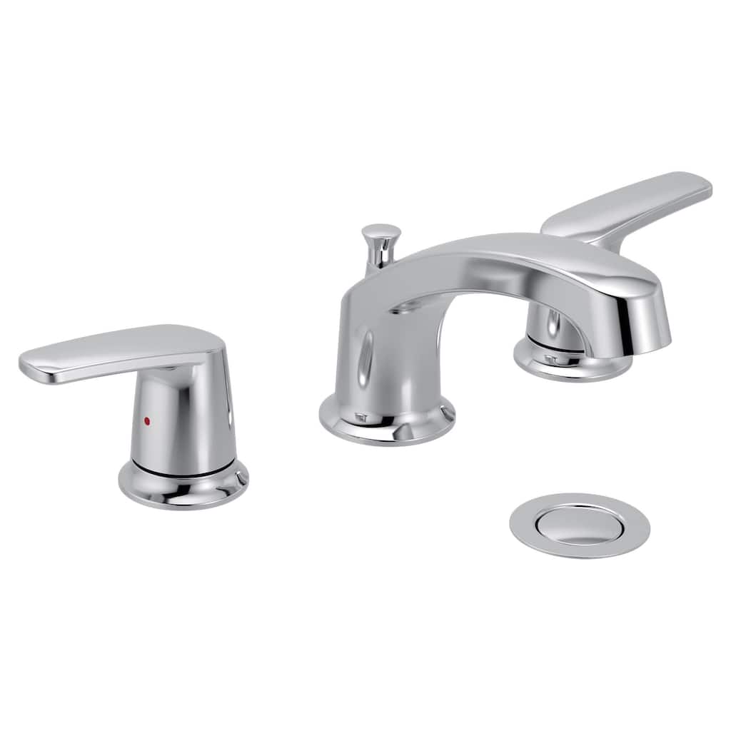 Moen 499545 Chateau 1.2 GPM Widespread Bathroom Faucet with Pop-Up - Polished Chrome