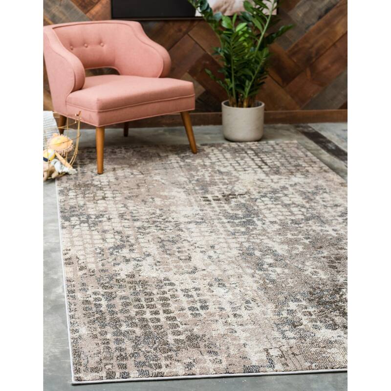 Contemporary Visby Collection Area Rug - Gray - 5'x8'