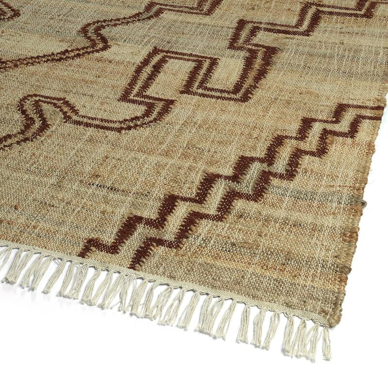 Natural Jute Black Hand-Made Indoor Area Rug