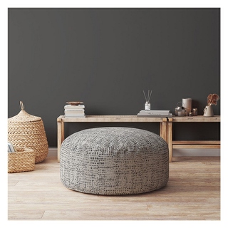 DOVE タッパー Joita Indoor Sentiment Round Zipper Pouf Cover Only 24