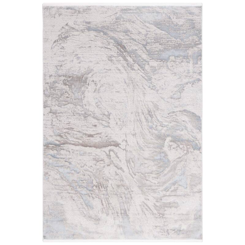SAFAVIEH Platinum Alexina Modern Abstract Fringe Viscose Rug