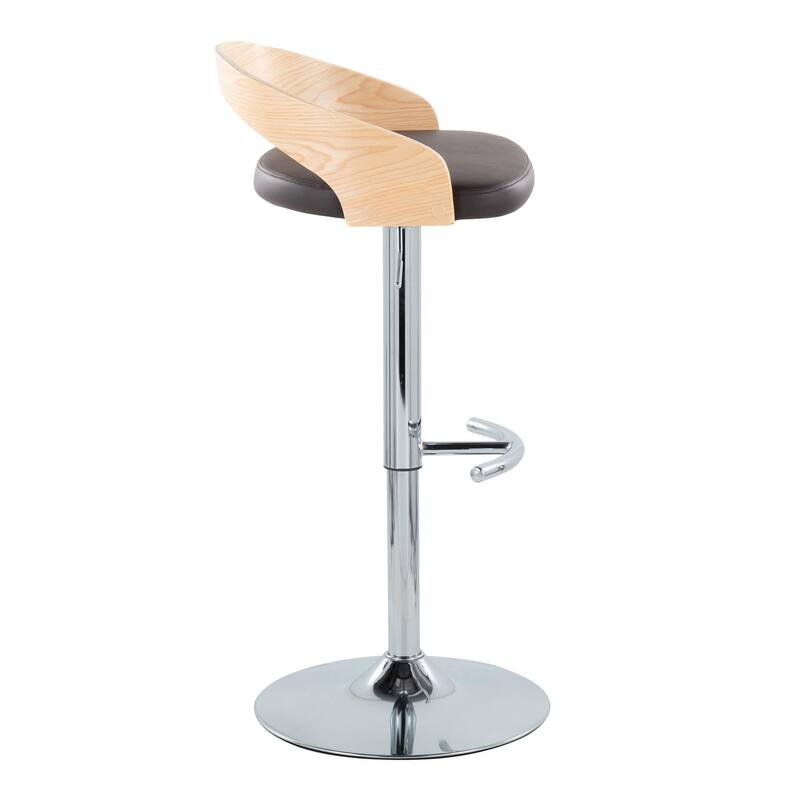 Carson Carrington Stavanger Adjustable Bar Stool with Rounded T Footrest (Set of 2)