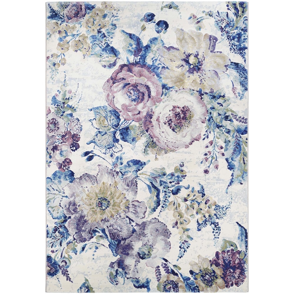 Dream Decor Rugs Provencal Rose Multicolor Floral Area Rug