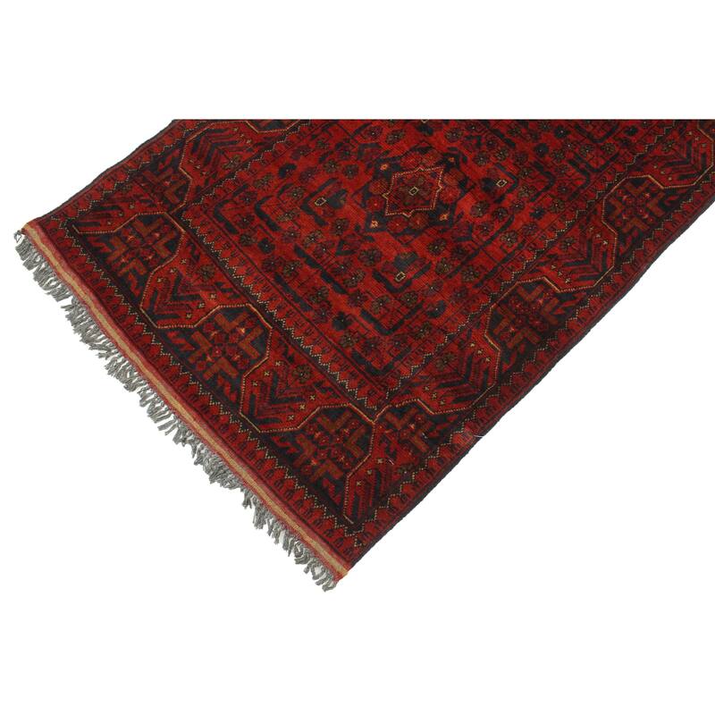 Vintage Biljik Khal Mohammadi Jocelyn Red/Blue Runner - 2'6'' x 9'5''