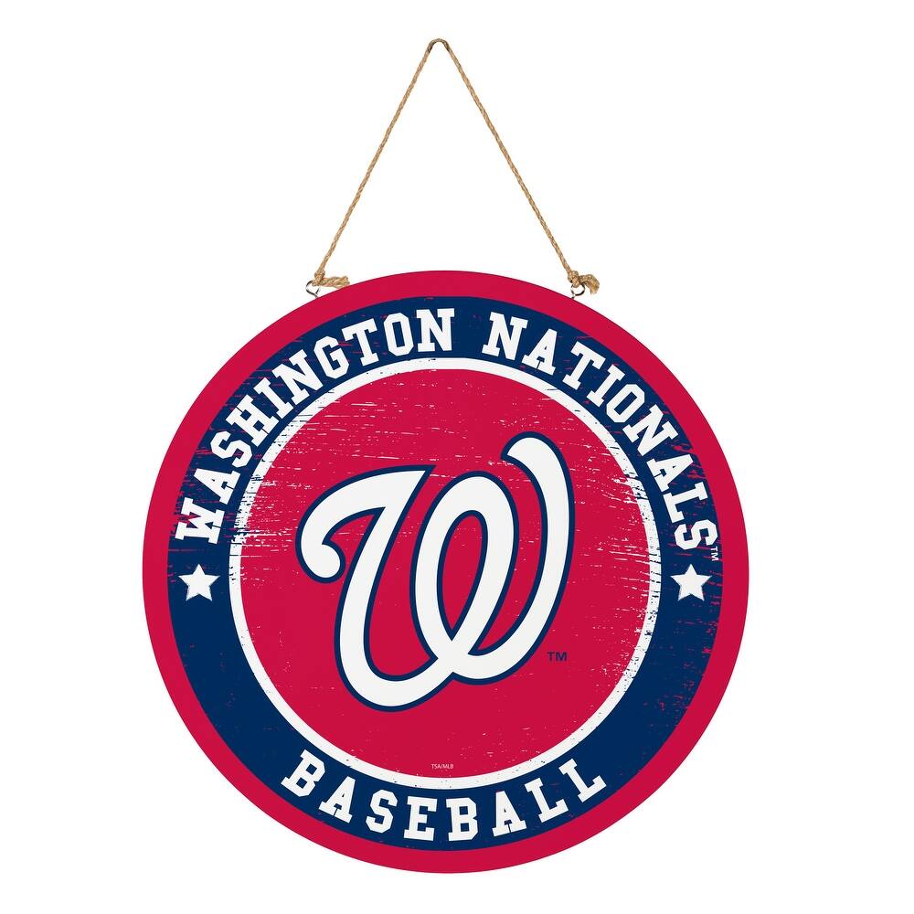 Washington Nationals Wooden Door Decor Wall Sign - Multi-Color