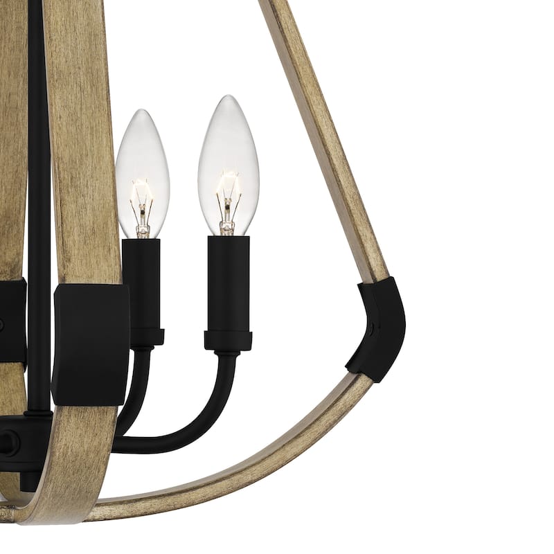 Demura 4-Light Matte Black Semi-Flush Mount