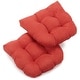 preview thumbnail 19 of 62, 19-inch U-Shaped Microsuede Chair Cushion (Set of 1, 2, or 4) Set of 2 - Cardinal Red
