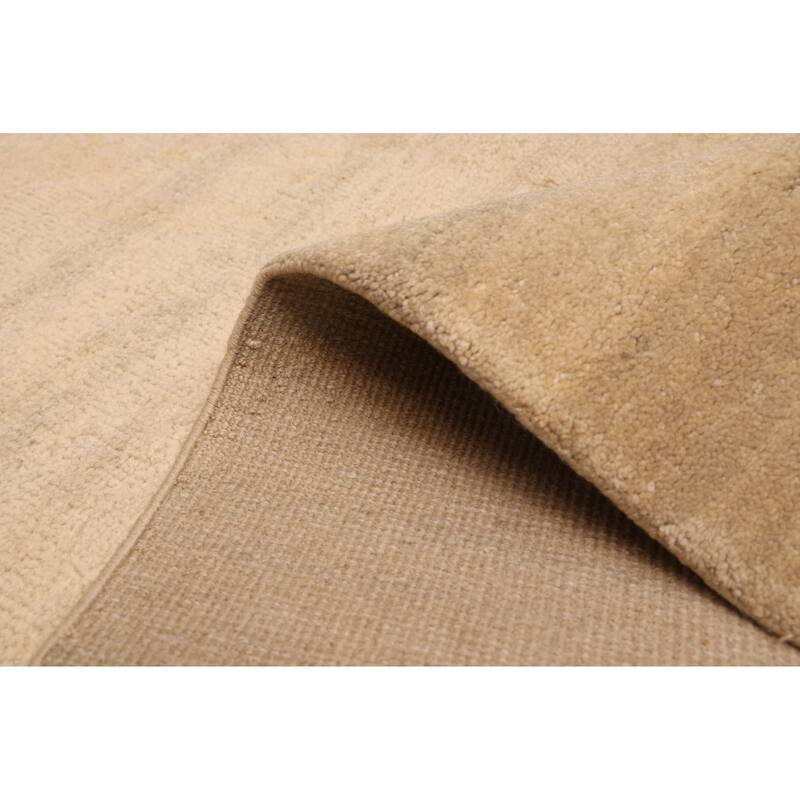ECARPETGALLERY Hand-knotted Pak Finest Gabbeh Light Khaki Wool Rug - 4'11 x 6'11