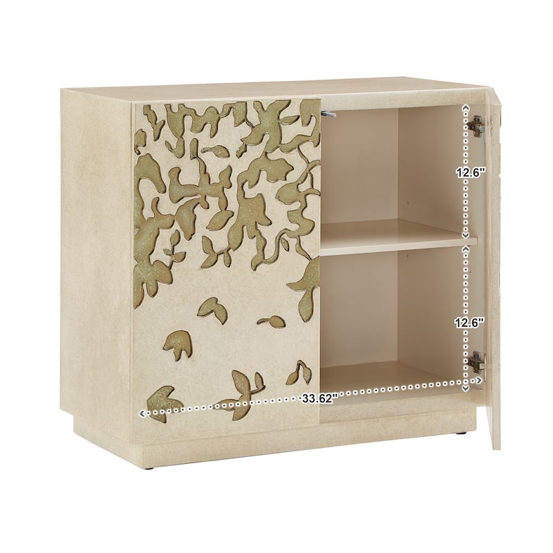 Emiri 35" Wide 2-Door Hand-Painted Accent Cabinet by iNSPIRE Q Bold