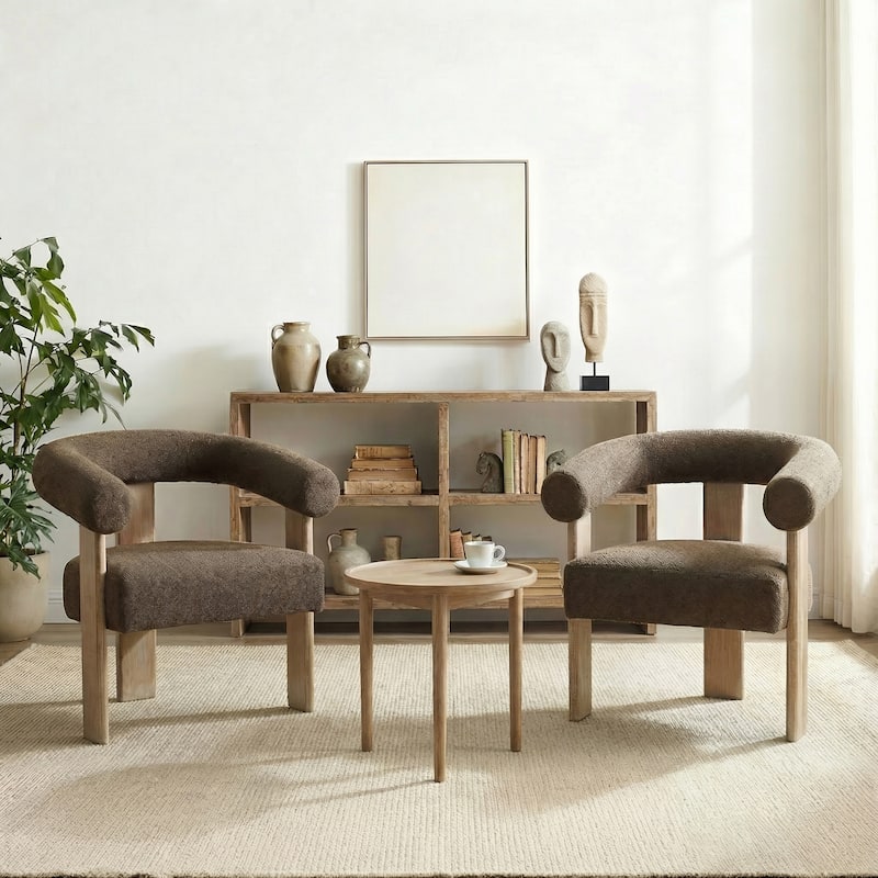 Accent Chair/Armchair Living Room Chair with Solid Wood Frame