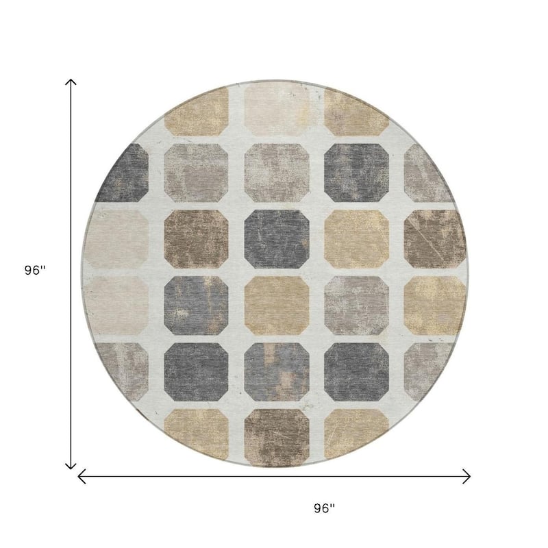 HomeRoots Geometric Transitional Rectangle Outdoor Rug